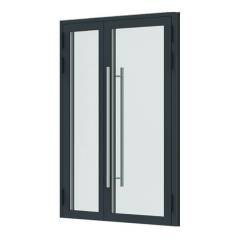 Входная дверь со штульпом Алютех ALT W62 алюминиевая