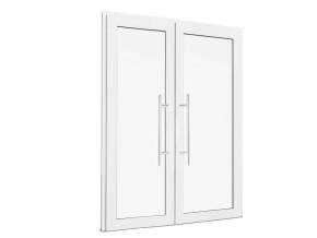 Дверь маятниковая двухстворчатая Алютех ALT C48 алюминиевая