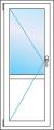Балконная дверь 700*2100 мм одностворчатая. Цена. Профиль Softline 70 от Века.