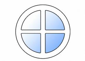 Пластиковое круглое окно однокамерное