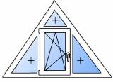 Треугольное окно одностворчатое с поворотно-откидной створкой однокамерное